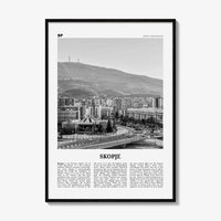 Skopje Print Black and White, Skopje Wall Art, Skopje Poster, Skopje Photo, Skopje Wall Décor, North Macedonia, Скопје, Shkup