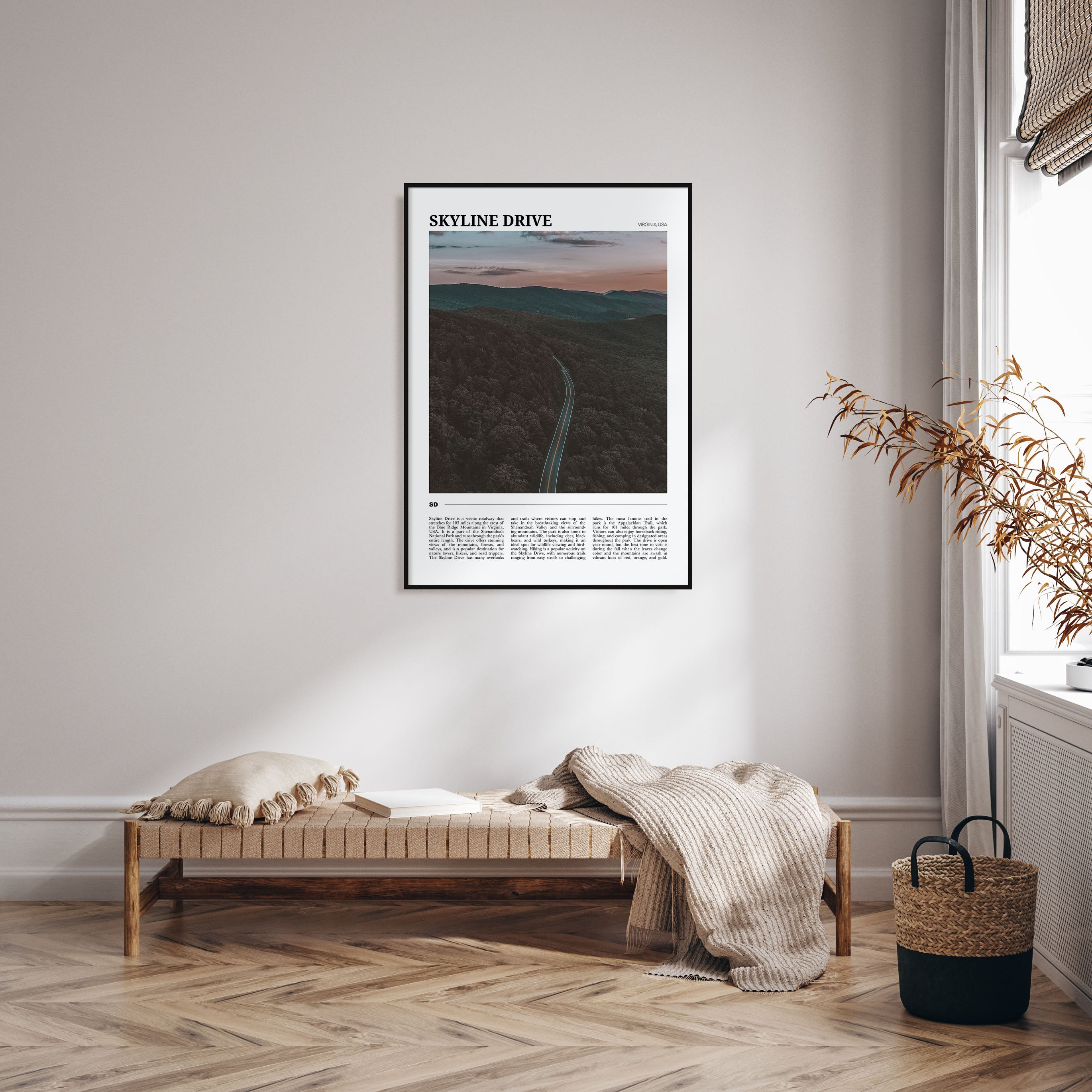 Skyline Drive Travel Color Poster