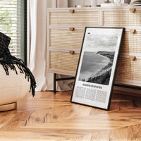 Sleeping Bear Dunes Print Black and White, Wall Art, Sleeping Poster, Sleeping Bear Photo, Wall Décor, Sleeping Bear Map