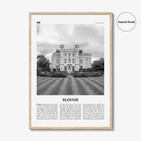 Slough Print Black and White, Slough Wall Art, Slough Poster, Slough Photo, Slough Wall Décor, Slough Map, England, UK