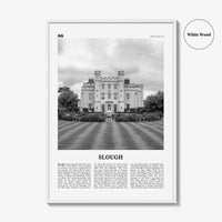 Slough Print Black and White, Slough Wall Art, Slough Poster, Slough Photo, Slough Wall Décor, Slough Map, England, UK