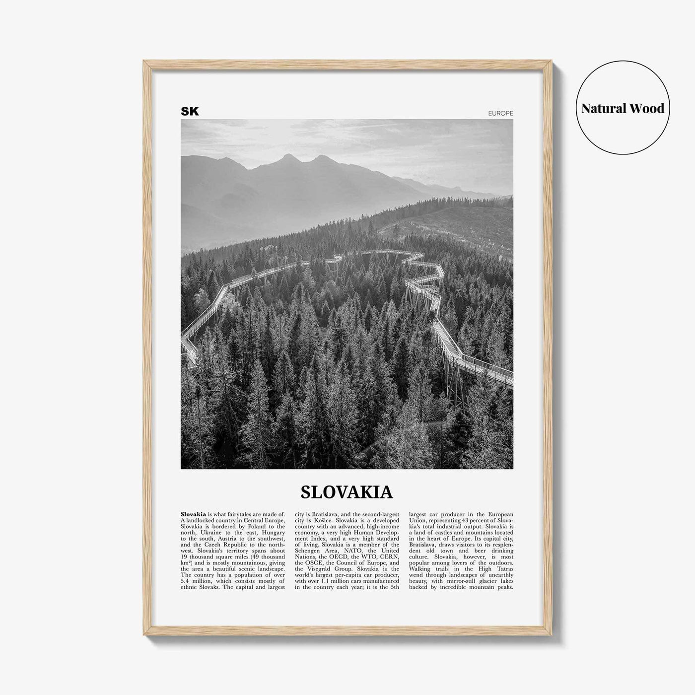 Slovakia Print Black and White, Slovakia Wall Art, Slovakia Poster, Slovakia Photo, Slovak, Slovenská, Slovensko, Bratislava, Košice, Europe