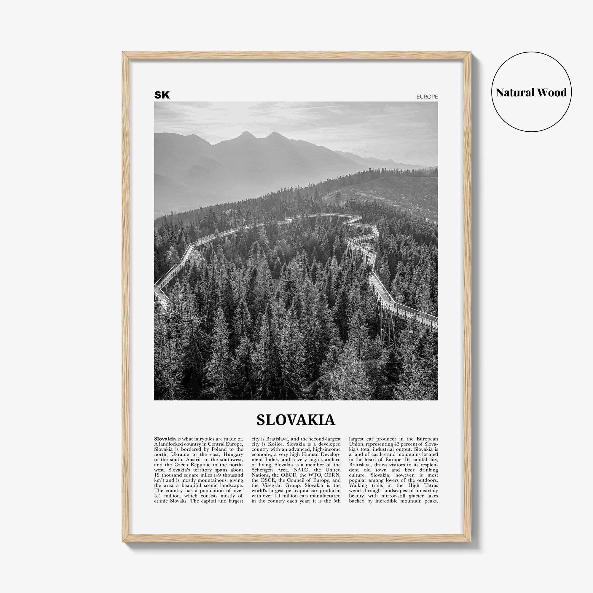 Slovakia Print Black and White, Slovakia Wall Art, Slovakia Poster, Slovakia Photo, Slovak, Slovenská, Slovensko, Bratislava, Košice, Europe