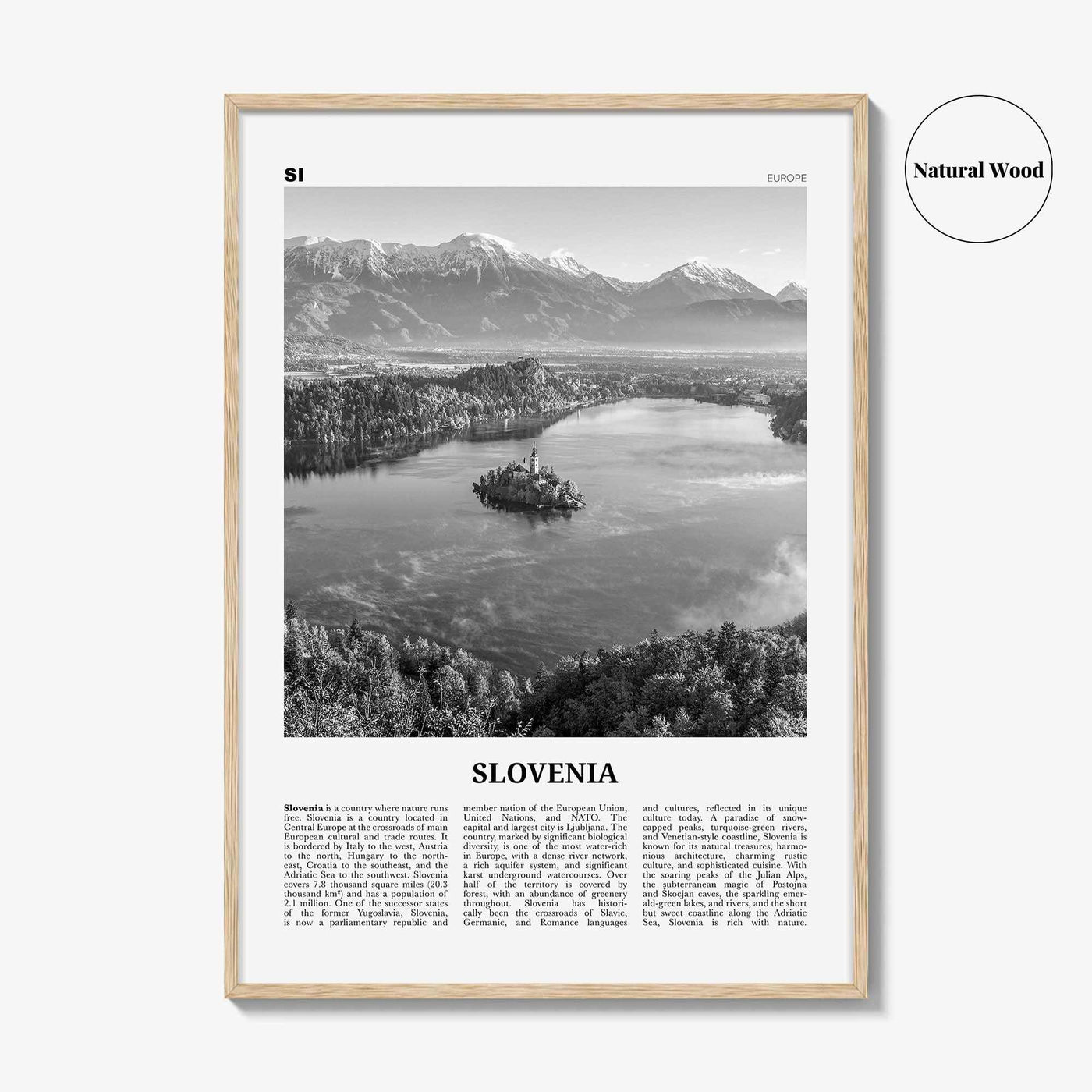 Slovenia Print Black and White, Slovenia Wall Art, Slovenia Poster, Slovenia Photo, Slovenia Wall Decor, Slovenija, Ljubljana, Europe