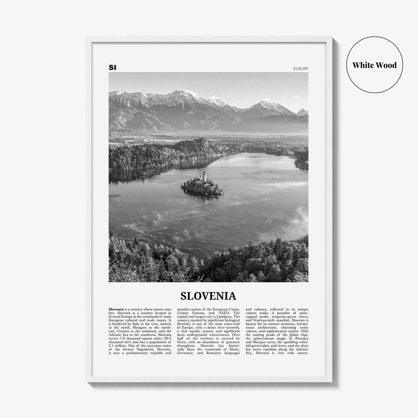 Slovenia Print Black and White, Slovenia Wall Art, Slovenia Poster, Slovenia Photo, Slovenia Wall Decor, Slovenija, Ljubljana, Europe
