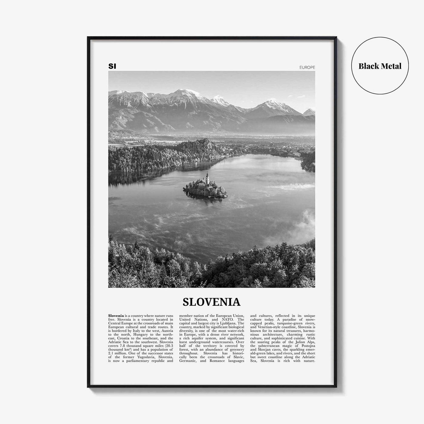 Slovenia Print Black and White, Slovenia Wall Art, Slovenia Poster, Slovenia Photo, Slovenia Wall Decor, Slovenija, Ljubljana, Europe