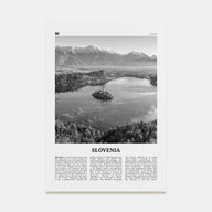 Slovenia Travel B&W Poster