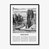 Smith Rock State Park Print Black and White, Smith Rock State Park Wall Art, Smith Park Poster, Photo, Wall Décor, Smith Rock State Park Map