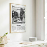 Smith Rock State Park Print Black and White, Smith Rock State Park Wall Art, Smith Park Poster, Photo, Wall Décor, Smith Rock State Park Map