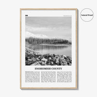 Snohomish County Print Black and White, Snohomish County Wall Art, Snohomish Poster, Snohomish Photo, Snohomish Wall Décor, Snohomish Map
