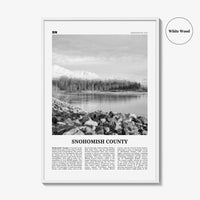 Snohomish County Print Black and White, Snohomish County Wall Art, Snohomish Poster, Snohomish Photo, Snohomish Wall Décor, Snohomish Map