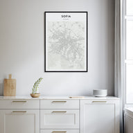 Sofia Map Portrait Poster