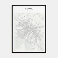 Sofia Map Portrait Poster