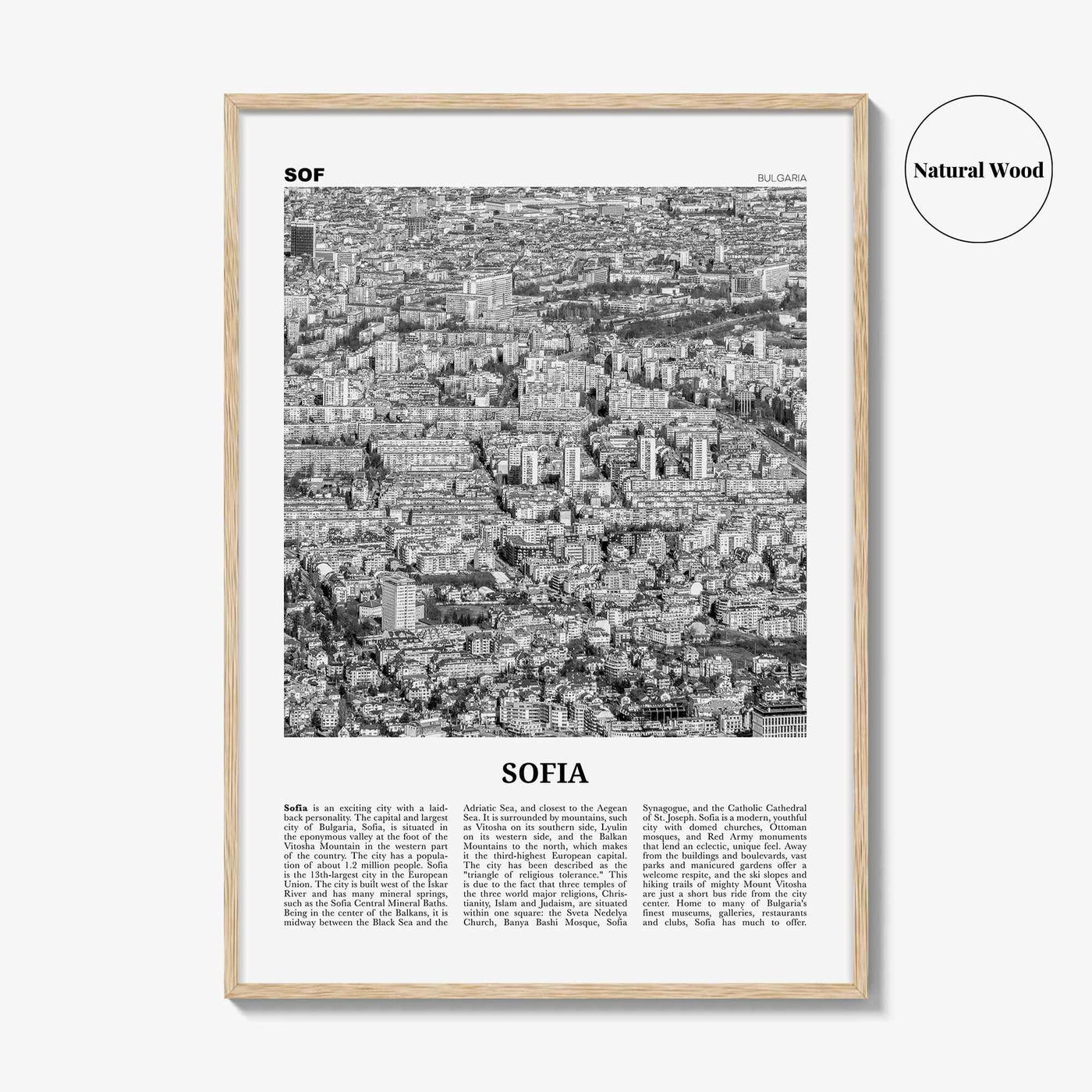 Sofia Print Black and White, Sofia Wall Art, Sofia Poster, Sofia Photo, Sofia Wall Decor, City Art Print, Bulgaria, София, България, Europe