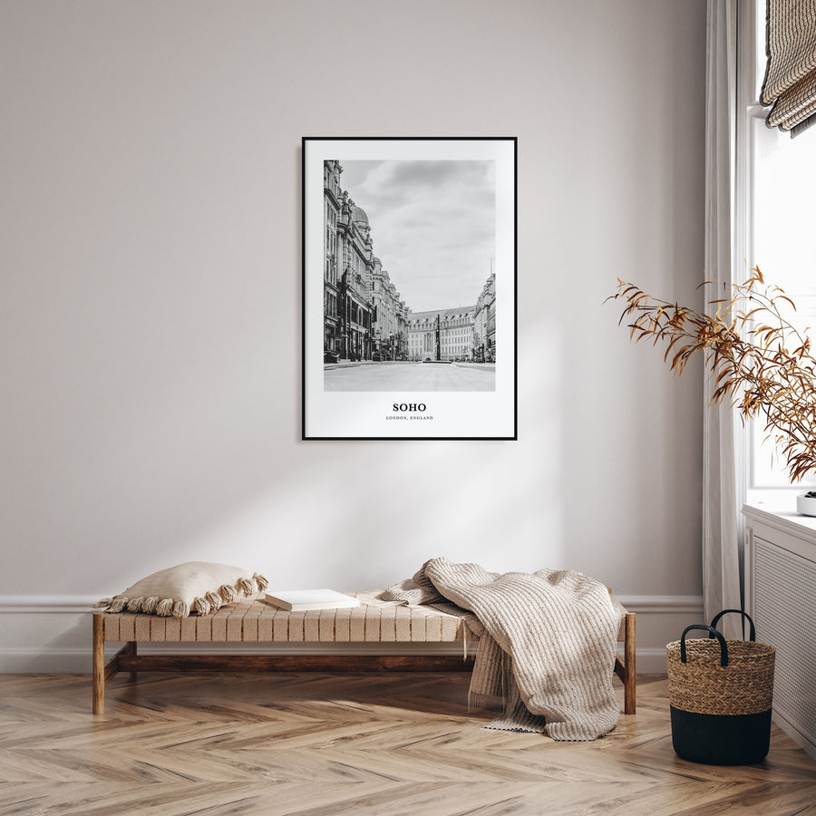 Soho, London Portrait B&W No 2 Poster