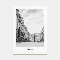 Soho, London Portrait B&W No 2 Poster
