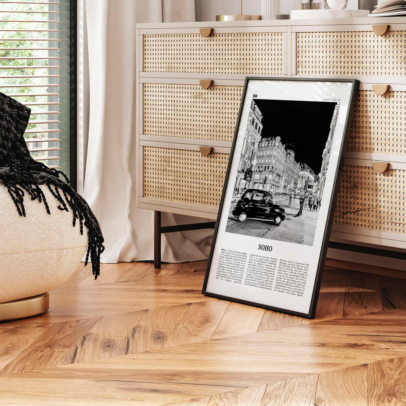 Soho Print Black and White London No 1, Soho London Wall Art, Soho London Poster, Soho London Photo, England, UK, United Kingdom, Europe