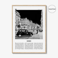 Soho Print Black and White London No 1, Soho London Wall Art, Soho London Poster, Soho London Photo, England, UK, United Kingdom, Europe