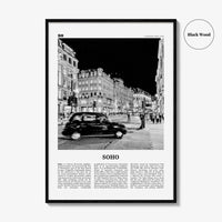 Soho Print Black and White London No 1, Soho London Wall Art, Soho London Poster, Soho London Photo, England, UK, United Kingdom, Europe