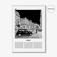 Soho Print Black and White London No 1, Soho London Wall Art, Soho London Poster, Soho London Photo, England, UK, United Kingdom, Europe