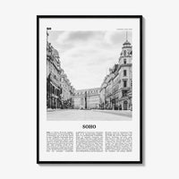 Soho Print Black and White London No 2, Soho London Wall Art, Soho London Poster, Soho London Photo, England, UK, United Kingdom, Europe