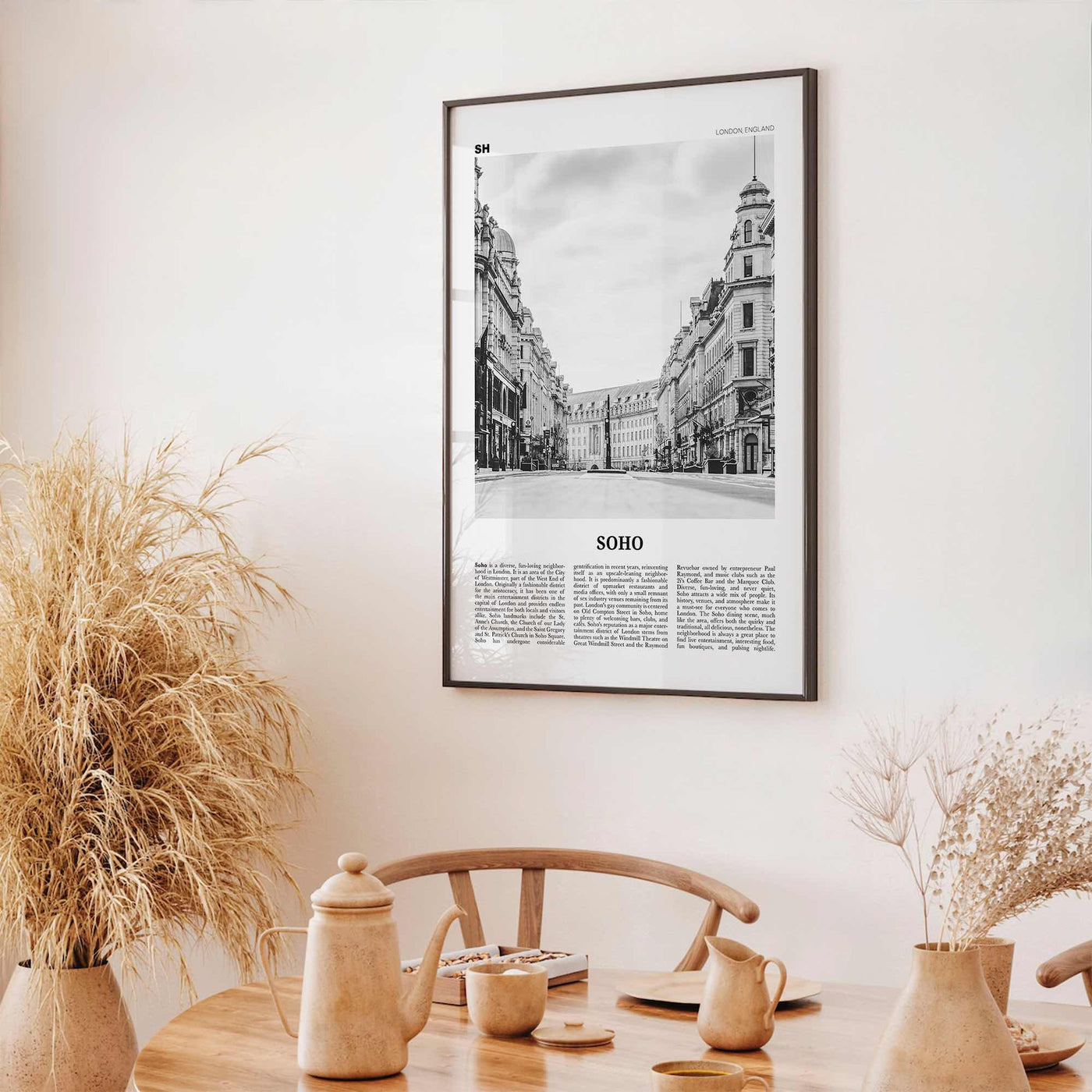 Soho Print Black and White London No 2, Soho London Wall Art, Soho London Poster, Soho London Photo, England, UK, United Kingdom, Europe