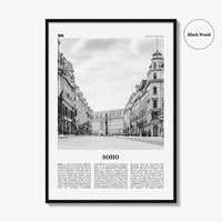 Soho Print Black and White London No 2, Soho London Wall Art, Soho London Poster, Soho London Photo, England, UK, United Kingdom, Europe