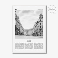 Soho Print Black and White London No 2, Soho London Wall Art, Soho London Poster, Soho London Photo, England, UK, United Kingdom, Europe