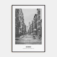 SoHo, New York City Portrait B&W No 1 Poster