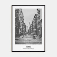SoHo, New York City Portrait B&W No 1 Poster