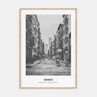 SoHo, New York City Portrait B&W No 1 Poster