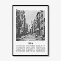 SoHo Print Black and White New York City No 1, Soho Wall Art, Soho Poster, Soho Photo, Soho Wall Decor, Manhattan, USA, United States