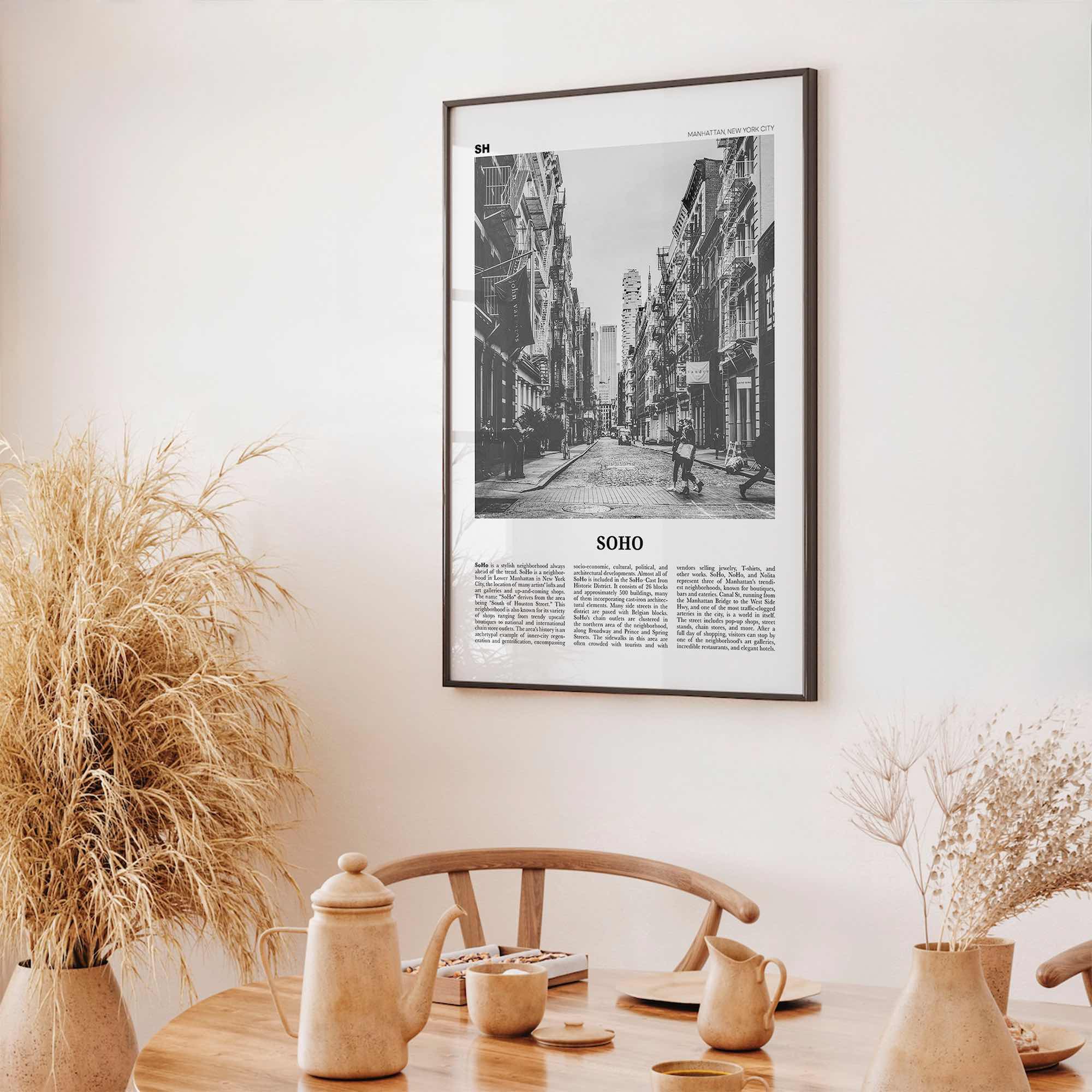 SoHo Print Black and White New York City No 1, Soho Wall Art, Soho Poster, Soho Photo, Soho Wall Decor, Manhattan, USA, United States