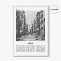 SoHo Print Black and White New York City No 1, Soho Wall Art, Soho Poster, Soho Photo, Soho Wall Decor, Manhattan, USA, United States