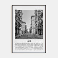 SoHo, New York City Travel B&W No 2 Poster