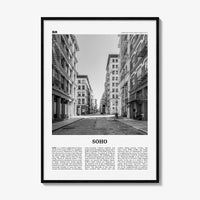 SoHo Print Black and White New York City No 2, Soho Wall Art, Soho Poster, Soho Photo, Soho Wall Decor, Manhattan, USA, United States
