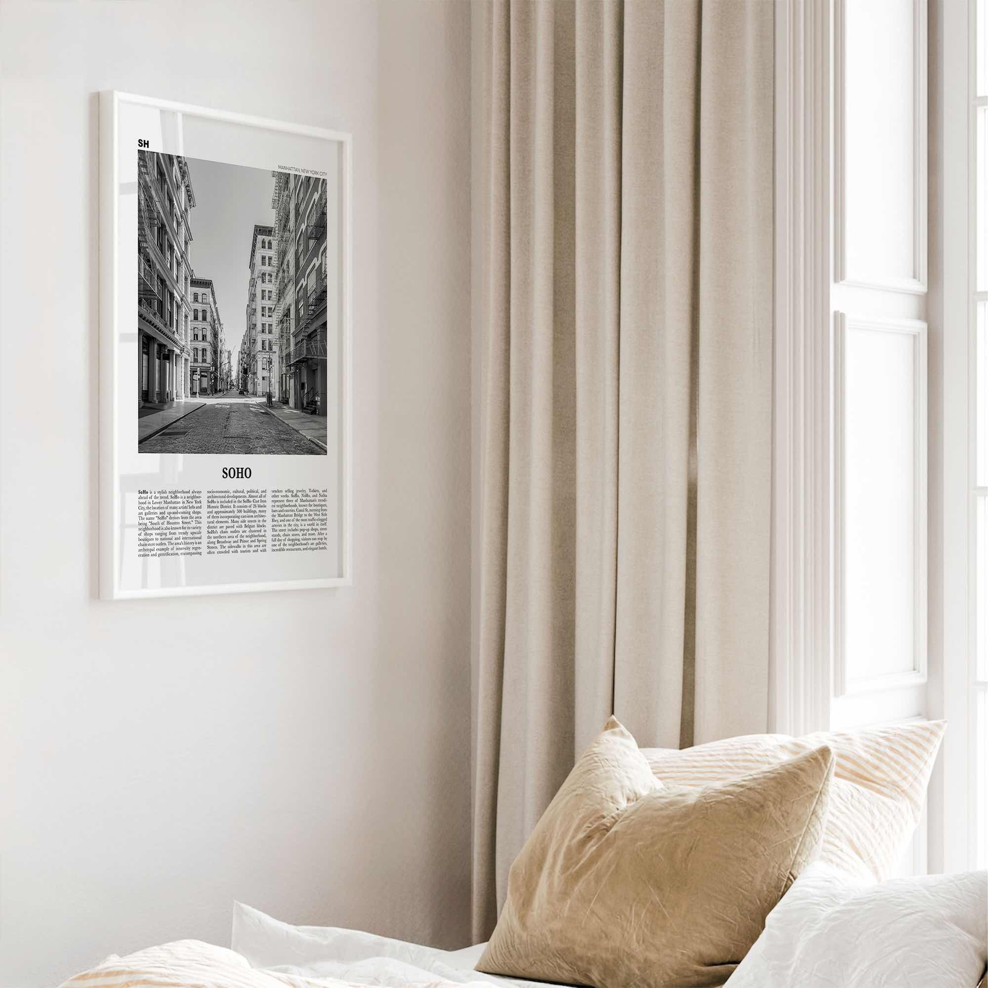 SoHo Print Black and White New York City No 2, Soho Wall Art, Soho Poster, Soho Photo, Soho Wall Decor, Manhattan, USA, United States