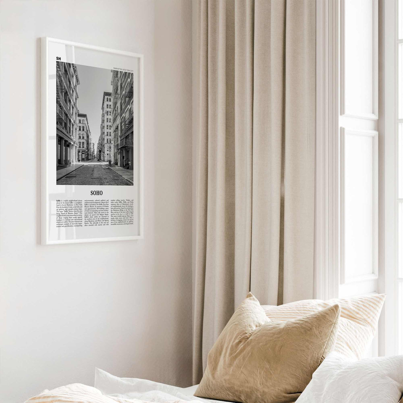 SoHo Print Black and White New York City No 2, Soho Wall Art, Soho Poster, Soho Photo, Soho Wall Decor, Manhattan, USA, United States