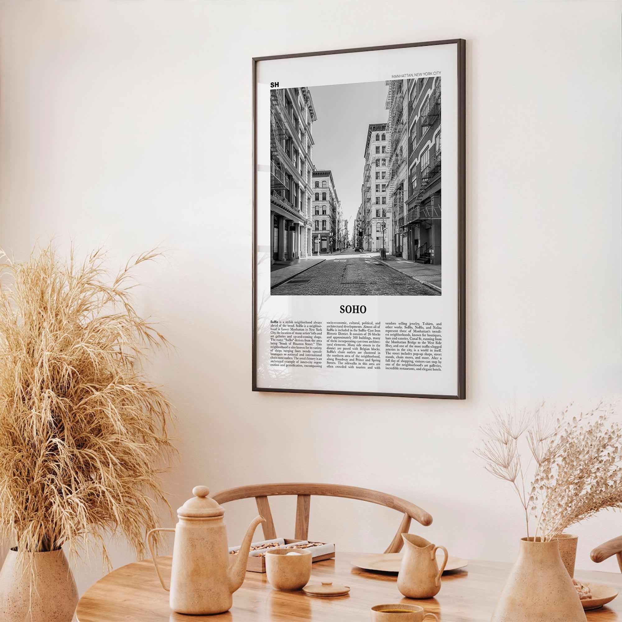 SoHo Print Black and White New York City No 2, Soho Wall Art, Soho Poster, Soho Photo, Soho Wall Decor, Manhattan, USA, United States