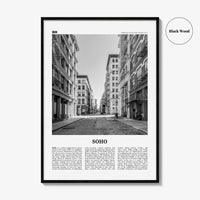 SoHo Print Black and White New York City No 2, Soho Wall Art, Soho Poster, Soho Photo, Soho Wall Decor, Manhattan, USA, United States