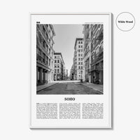 SoHo Print Black and White New York City No 2, Soho Wall Art, Soho Poster, Soho Photo, Soho Wall Decor, Manhattan, USA, United States