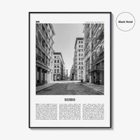 SoHo Print Black and White New York City No 2, Soho Wall Art, Soho Poster, Soho Photo, Soho Wall Decor, Manhattan, USA, United States