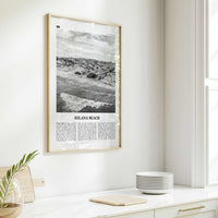 Solana Beach Print Black and White, Solana Beach Wall Art, Solana Beach Poster, Solana Beach Photo, California, USA, United States, America