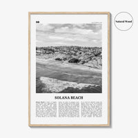 Solana Beach Print Black and White, Solana Beach Wall Art, Solana Beach Poster, Solana Beach Photo, California, USA, United States, America