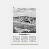 Solana Beach Travel B&W Poster
