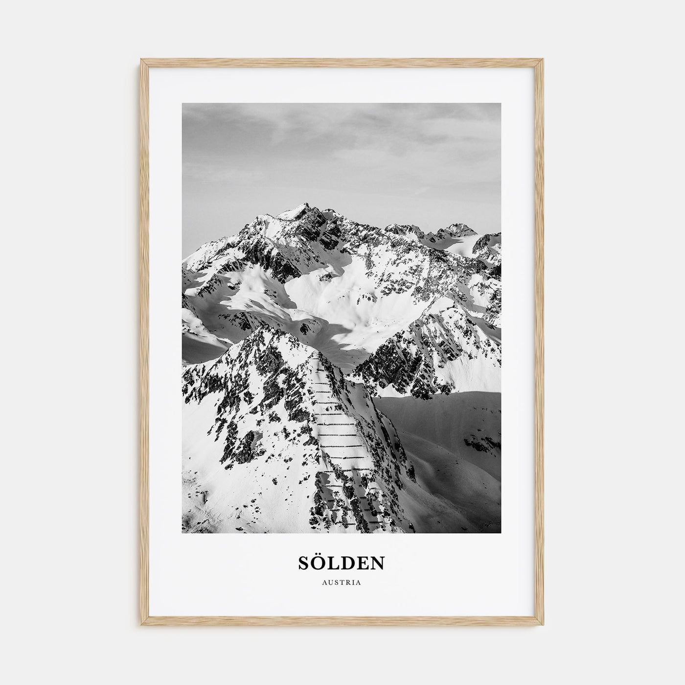 Sölden Portrait B&W Poster