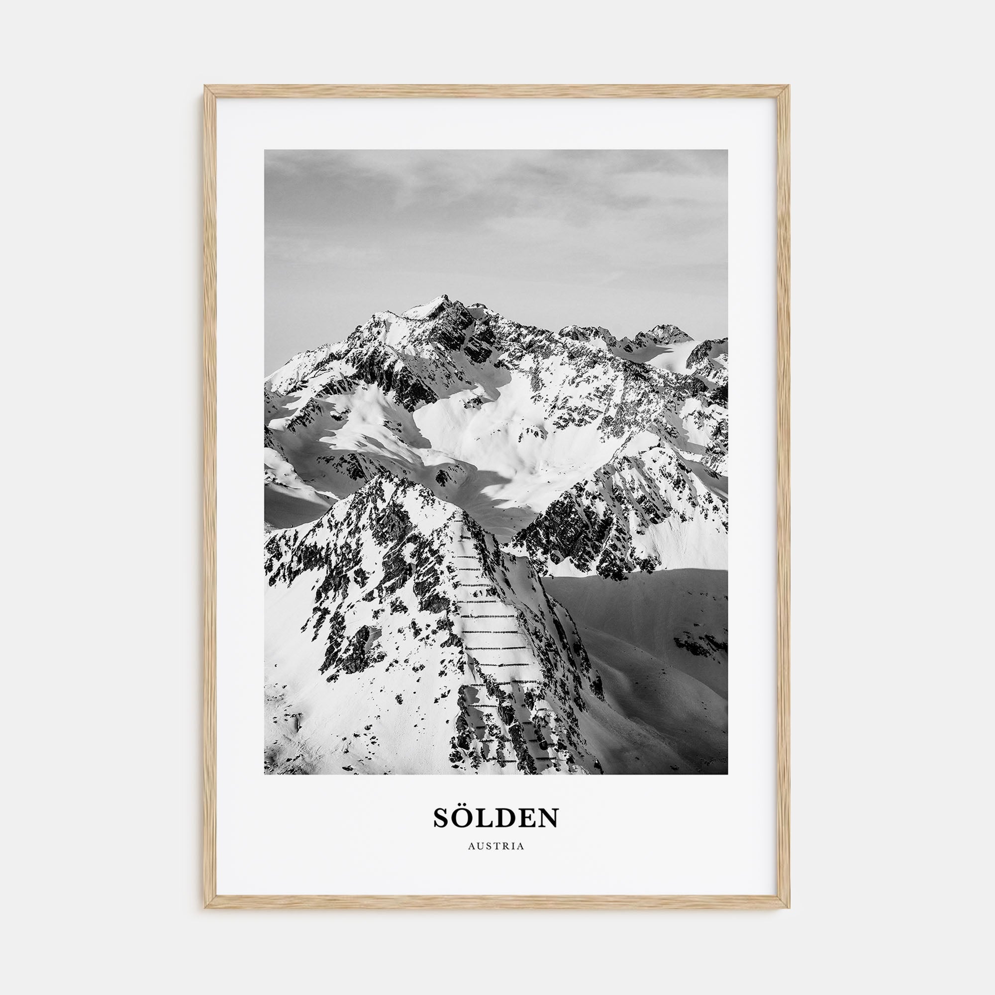Sölden Portrait B&W Poster