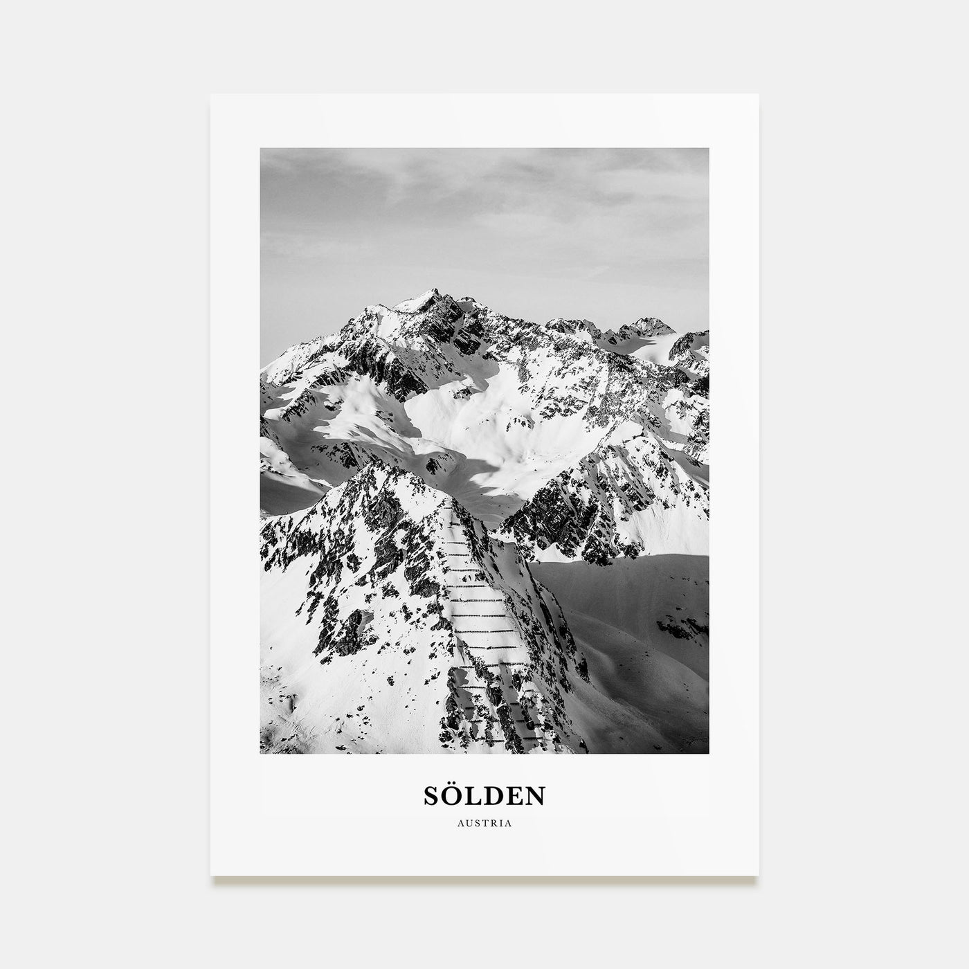 Sölden Portrait B&W Poster