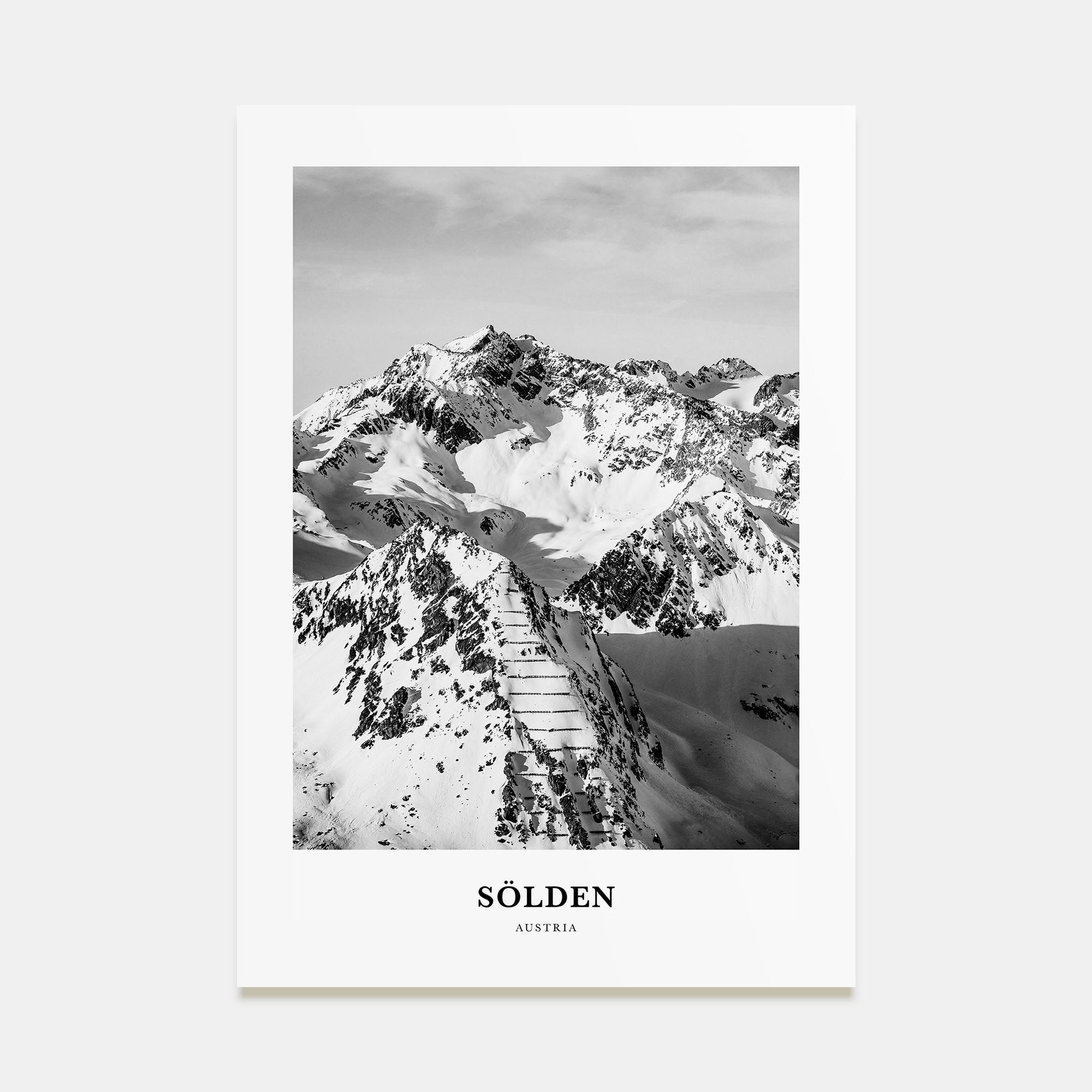 Sölden Portrait B&W Poster