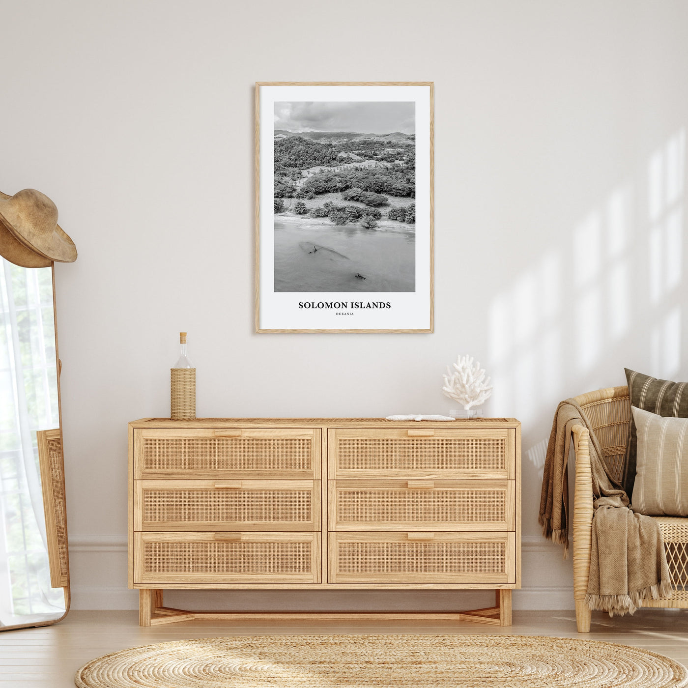 Solomon Islands Portrait B&W Poster